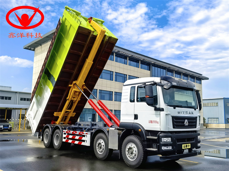 31噸重汽汕德卡前四后八勾臂垃圾車(chē)